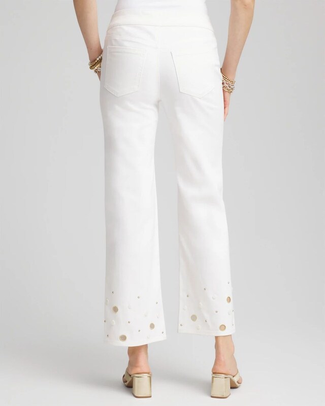 Pull-On Embellished Straight-Leg Cropped Jeans - image 3
